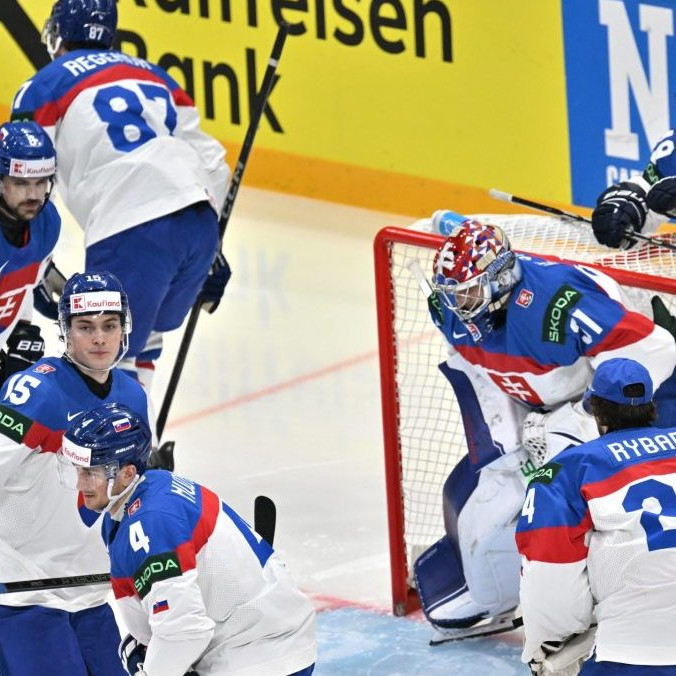 Slovenskí hokejisti na MS v hokeji 2025.