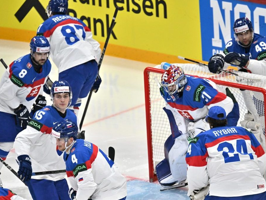 Slovenskí hokejisti na MS v hokeji 2025.