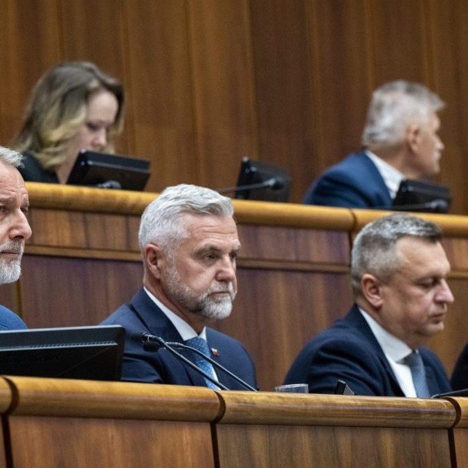 Zľava Richard Raši, Tibor Gašpar, Andrej Danko a Peter Žiga.