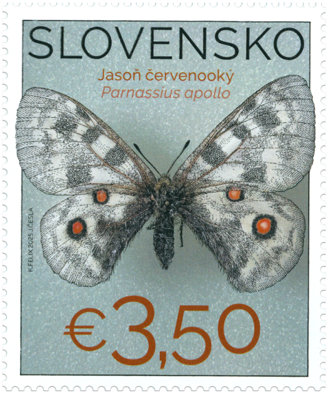 Na snímke najkrajšia známka 2025.
