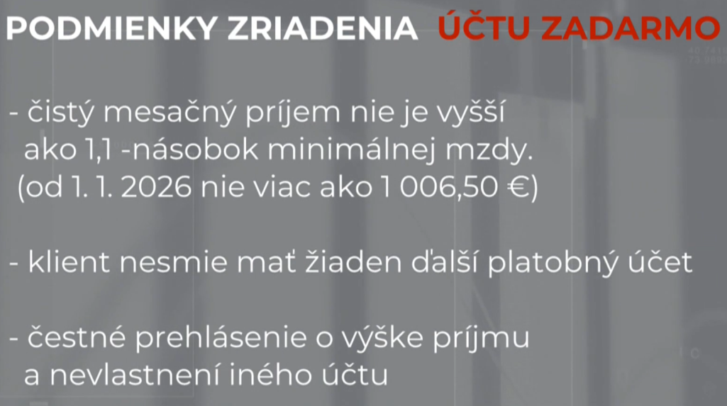 podmienky na účet bez poplatkov