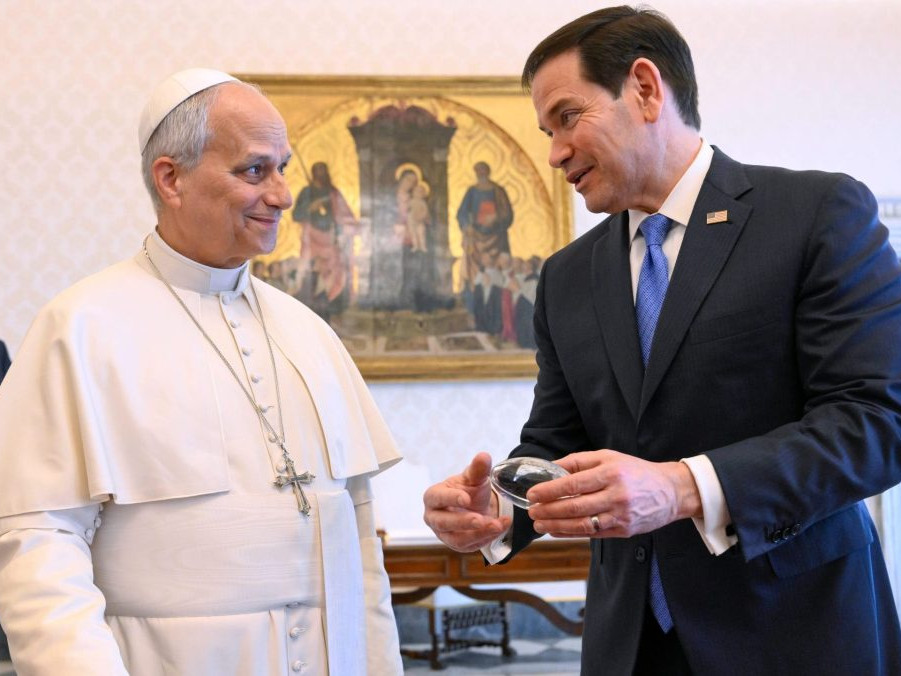 Marco Rubio a pápež Lev XIV.