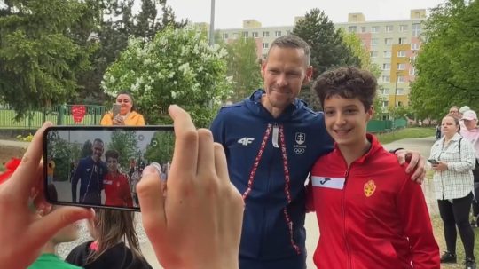 Matej Tóth prišiel medzi žiakov v Žiline.
