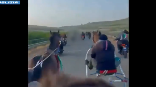 Polícia zasiahla na nezákonných dostihoch na Sicílii, diváci strieľali a mávali kalašnikovom