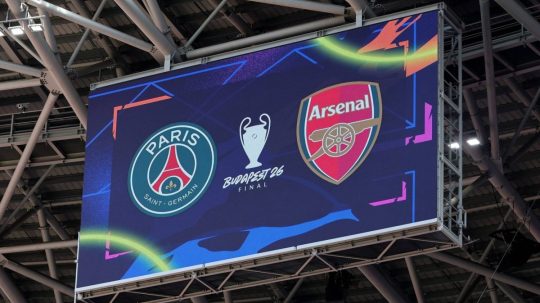 Paríž St. Germain vs. Arsenal Londýn.