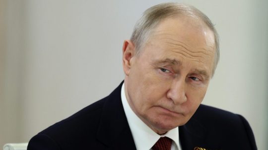 Na snímke Vladimir Putin.