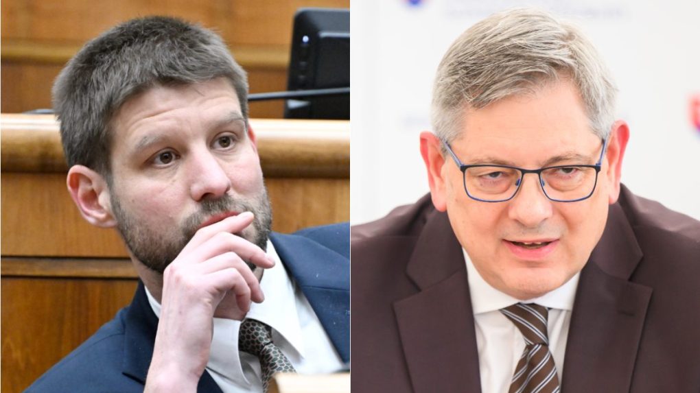 Na snímke Michal Šimečka a Boris Susko.