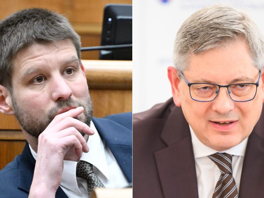 Na snímke Michal Šimečka a Boris Susko.