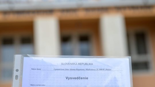 Vysvedčenie študenta prešovského gymnázia.