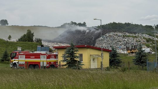 požiar skládky