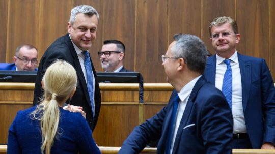 Zľava Denisa Saková, Andrej Danko, Ladislav Kamenický a Peter Žiga.