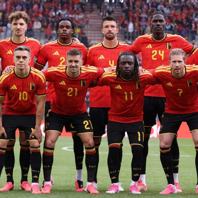 Belgickí futbalisti pred prípravným duelom pred MS 2026.