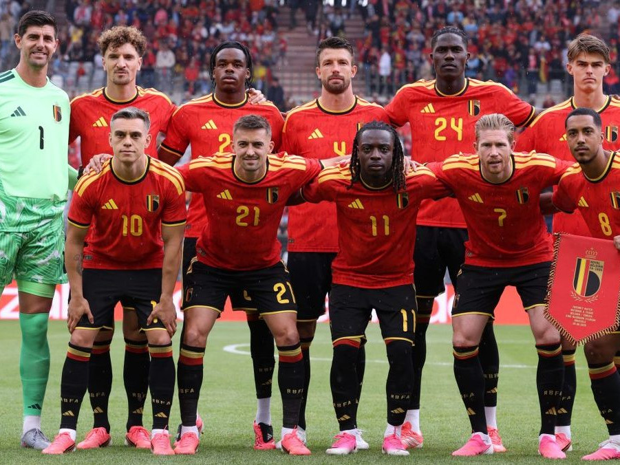 Belgickí futbalisti pred prípravným duelom pred MS 2026.