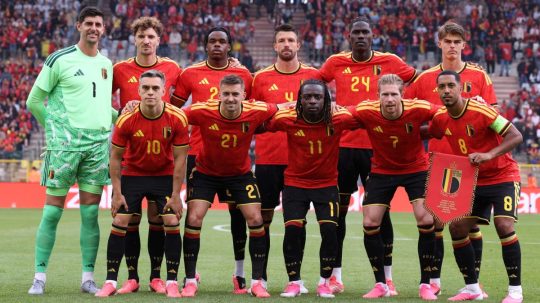 Belgickí futbalisti pred prípravným duelom pred MS 2026.