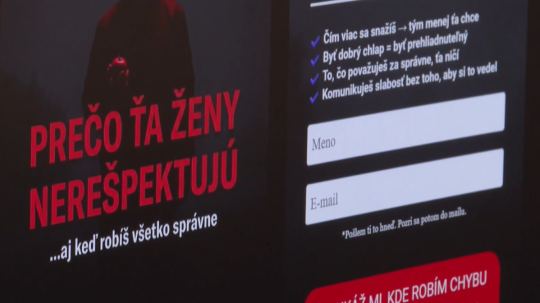 Na snímke webová stránka, ktorá patrí do tzv "manosféry".