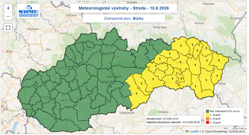 Na sn&iacute;mke mapa s v&yacute;strahami.