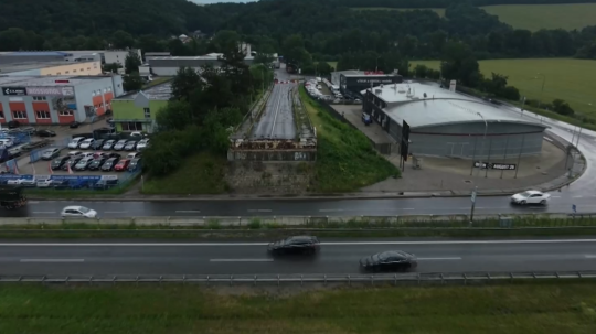 Chýbajúci most v Banskej Bystrici
