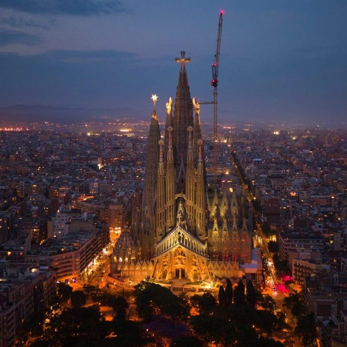 Rímskokatolícka Bazilika Sagrada Família v Barcelone.