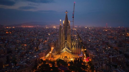 Rímskokatolícka Bazilika Sagrada Família v Barcelone.