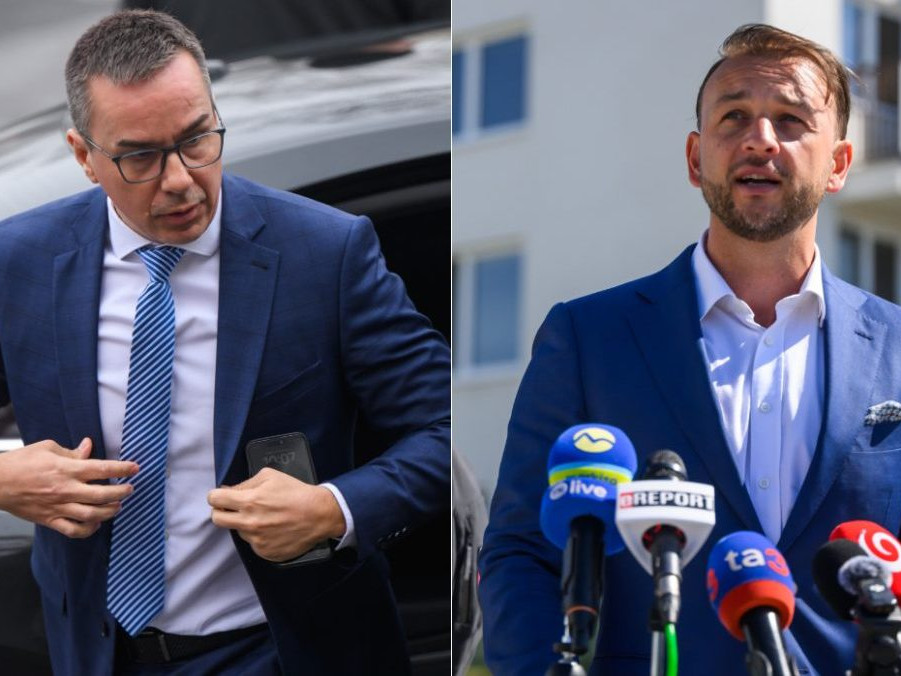 Na snímke Erik Tomáš a Matúš Šutaj Eštok.
