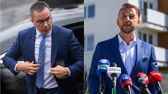 Na snímke Erik Tomáš a Matúš Šutaj Eštok.