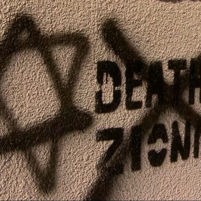 antisemitský nápis