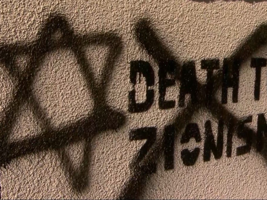 antisemitský nápis