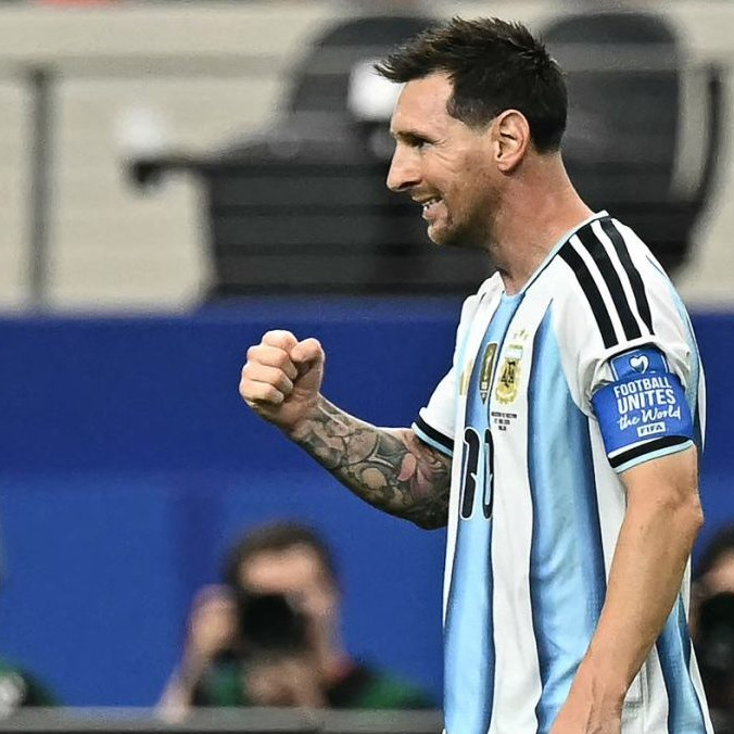 Lionel Messi po strelení historického gólu.