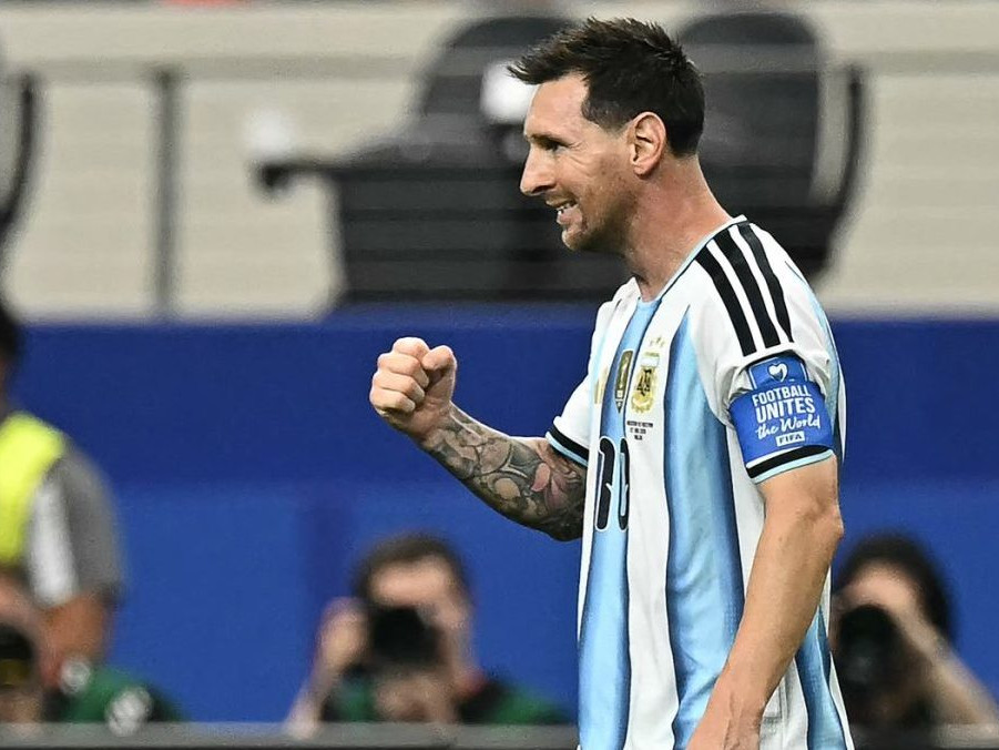 Lionel Messi po strelení historického gólu.