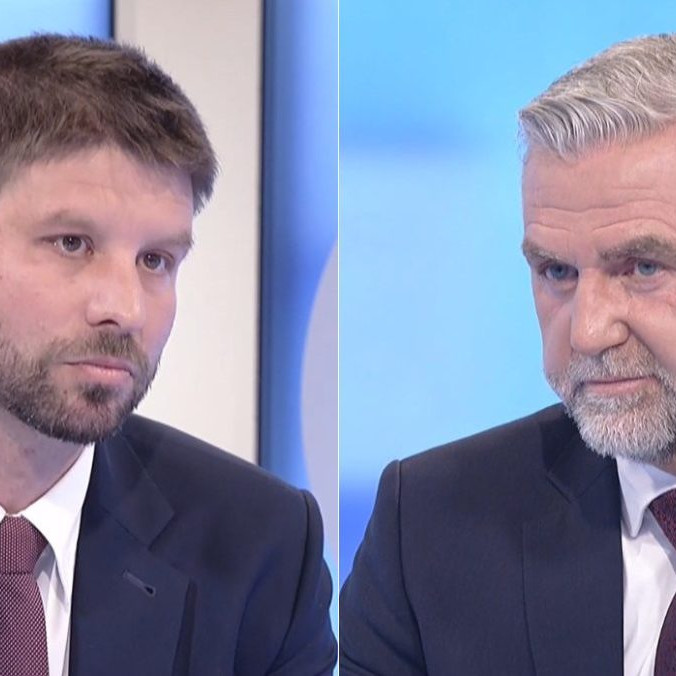 Na snímke Michal Šimečka a Tibor Gašpar.