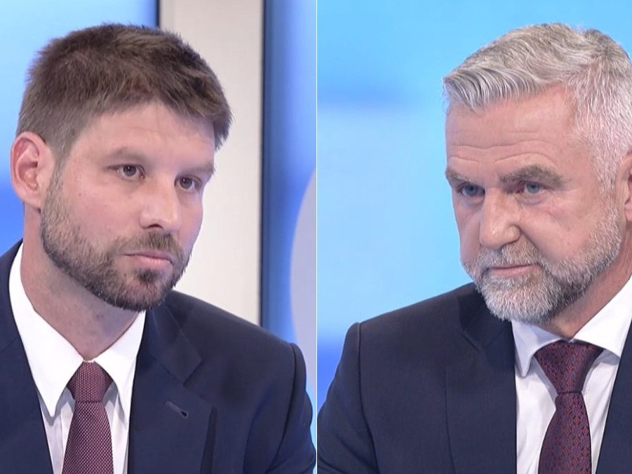 Na snímke Michal Šimečka a Tibor Gašpar.
