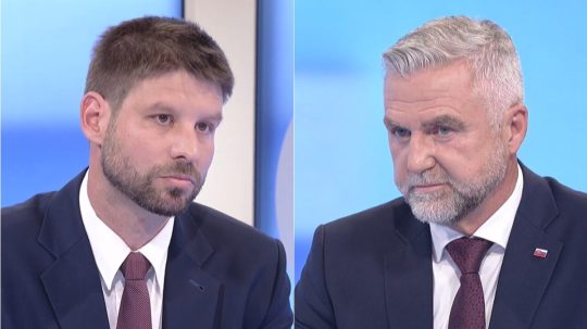 Na snímke Michal Šimečka a Tibor Gašpar.