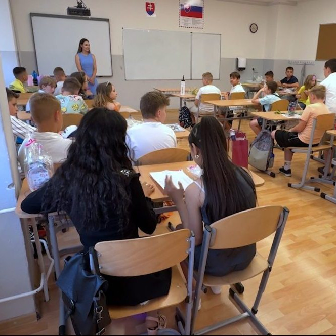 žiaci v triede
