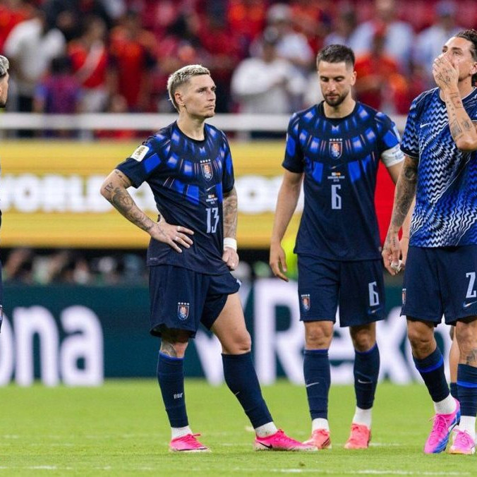 Futbalisti Uruguaja po vypadnutí zo svetového šampionátu.