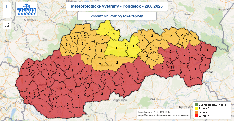 V&yacute;strahy pred vysok&yacute;mi teplotami.