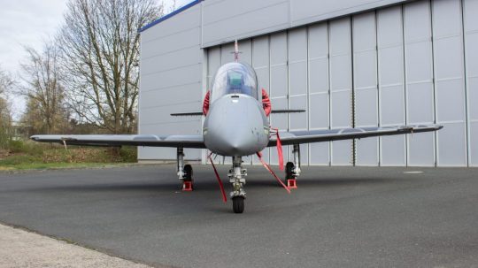 Na snímke dvojmiestne podzvukové takticko-cvičné lietadlo Aero L-39 Skyfox