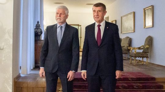 Český prezident Petr Pavel a premiér ČR Andrej Babiš.
