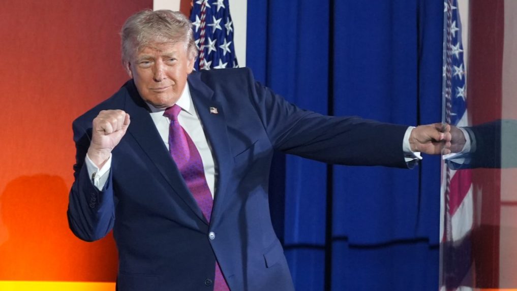 Donald Trump po prejave pri Mount Rushmore.