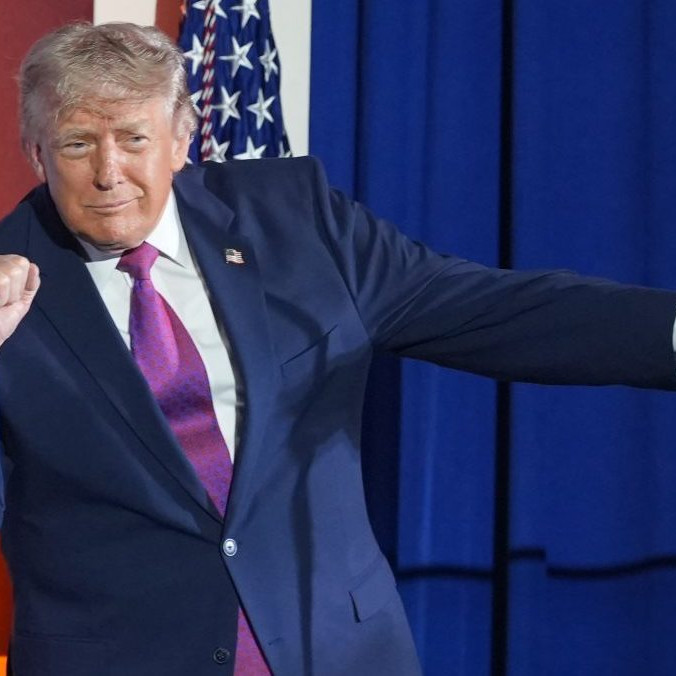 Donald Trump po prejave pri Mount Rushmore.