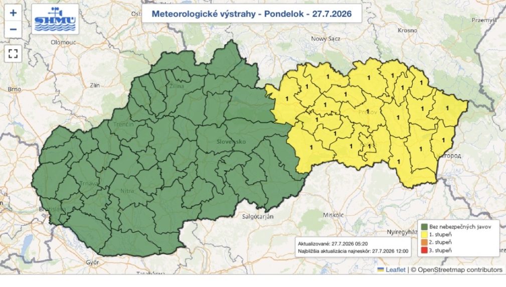 Na sn&iacute;mke mapa s v&yacute;strahami.