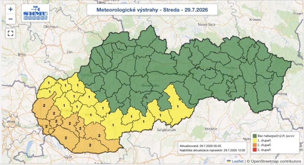Na sn&iacute;mke mapa s v&yacute;strahami.