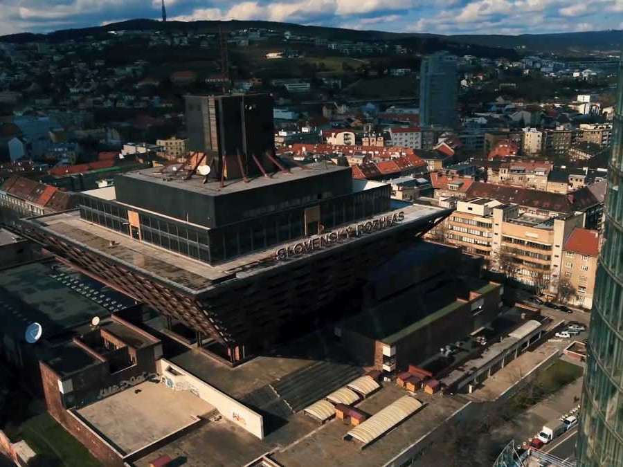 Na snímke budova Slovenského rozhlasu.