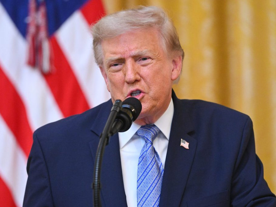 Donald Trump počas prejavu k národu.