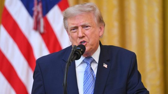Donald Trump počas prejavu k národu.