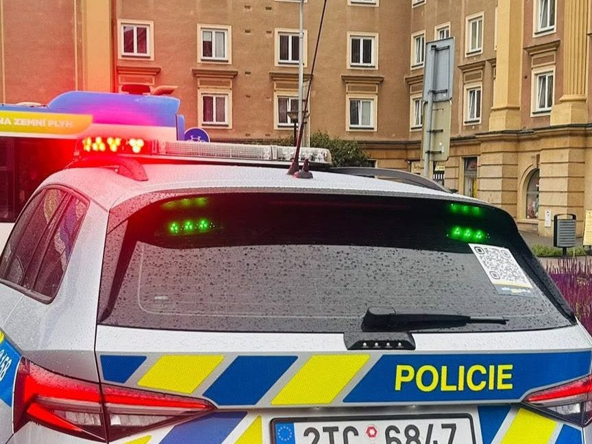 Na ilustračnej snímke auto českých policajtov.