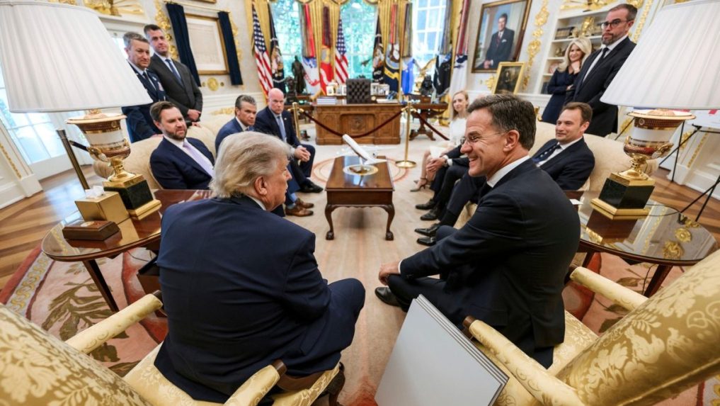 Na snímke Mark Rutte počas návštevy Bieleho domu.