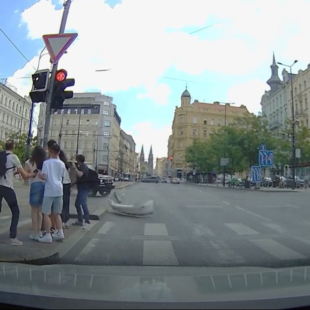 Na snímke moment dopravnej nehody.