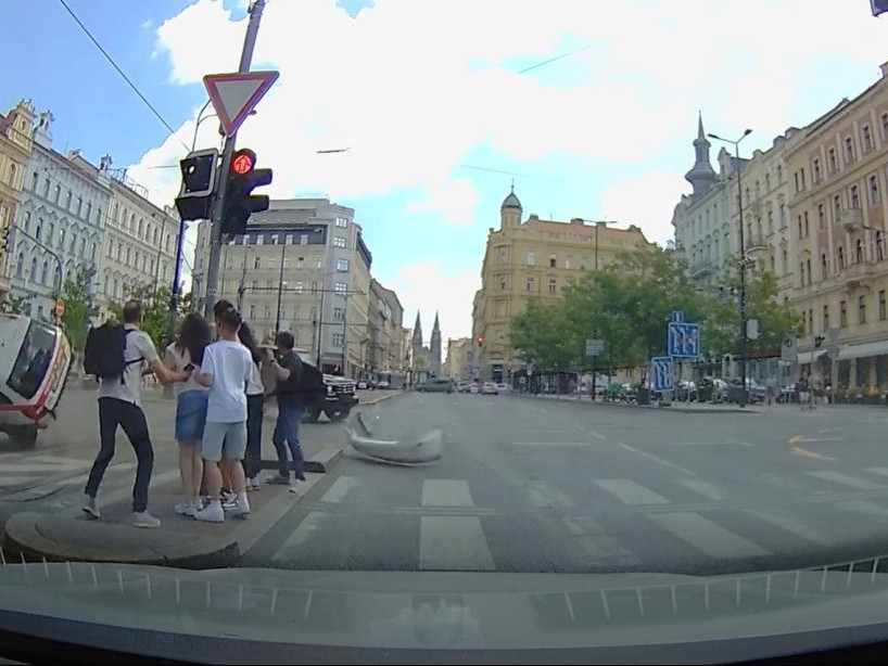 Na snímke moment dopravnej nehody.