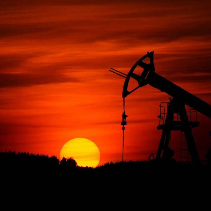 Ťažobné zariadenia na získavanie ropy.