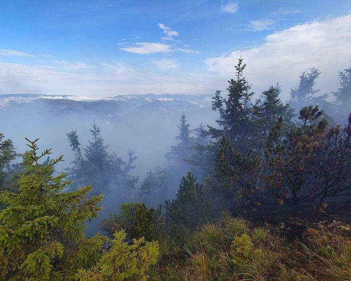 Požiar v Národnom parku Veľká Fatra.
